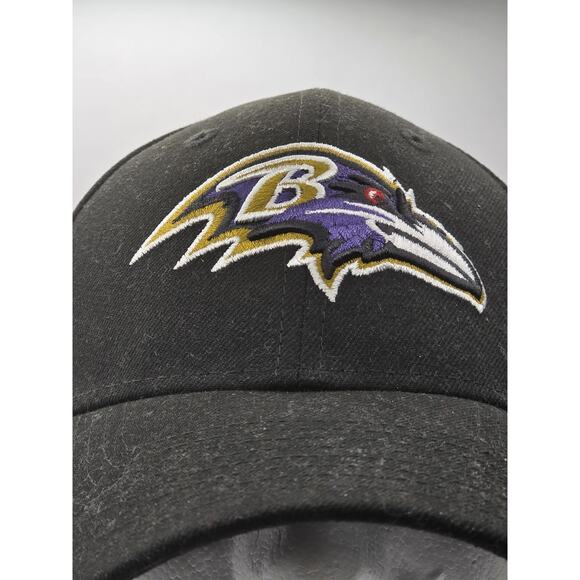 New Era Baltimore Ravens Hat 9Forty Black Adjustable‎ NFL Strapback Cap Football - Picture 2 of 12